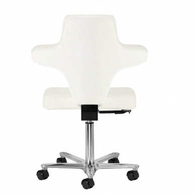 Professional master chair for beauticians AZZURRO SPECIAL 152, with adjustable seat angle and backrest, white color 2