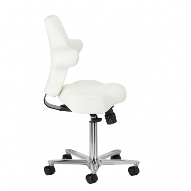 Profesionali meistro kėdė kosmetologams AZZURRO SPECIAL 152, su reguliuojamu sėdynės kampu bei atlošu, baltos spalvos 3