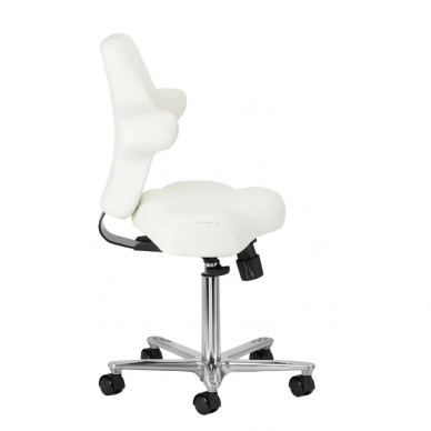 Professional master chair for beauticians AZZURRO SPECIAL 152, with adjustable seat angle and backrest, white color 3