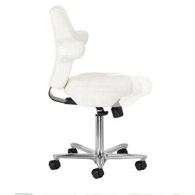 Professional master chair for beauticians AZZURRO SPECIAL 152, with adjustable seat angle and backrest, white color 4