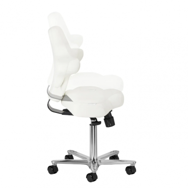 Professional master chair for beauticians AZZURRO SPECIAL 152, with adjustable seat angle and backrest, white color 6