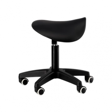 Professional saddle craftsman chair with wheels, CALISSIMO S-024-BLACK 3