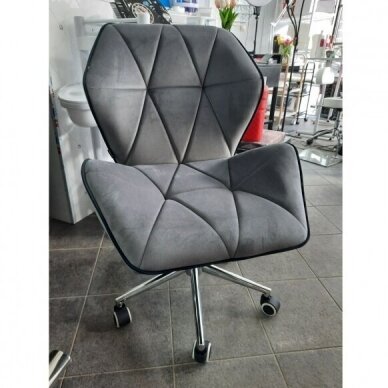 Professional master chair with castors HR212K, graphite velor 7