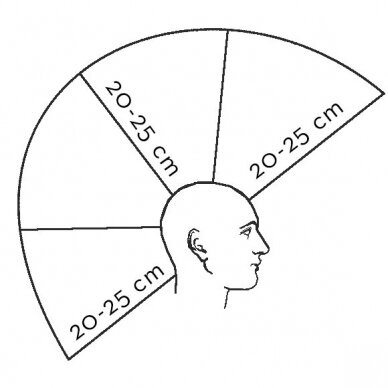 Profesionali natūralių plaukų galva kirpėjų bei stilistų mokymams DANILO, 25 cm 3