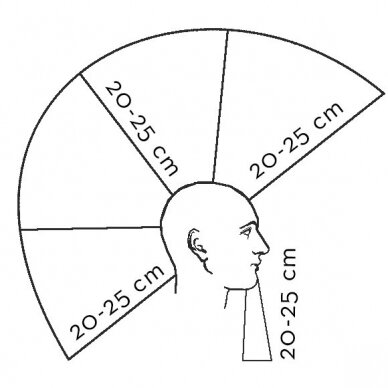Profesionali natūralių plaukų galva kirpėjų bei stilistų mokymams MAX, 25 cm 4