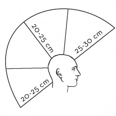 Profesionali natūralių plaukų galva kirpėjų bei stilistų mokymams ANDREAS, 25 cm 4