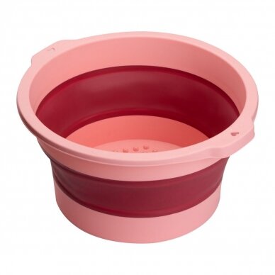 Professional folding pedicure bath for podological work, pink color