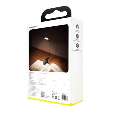 Desk MINI CLIP LED lamp for additional workplace lighting, dark grey 4