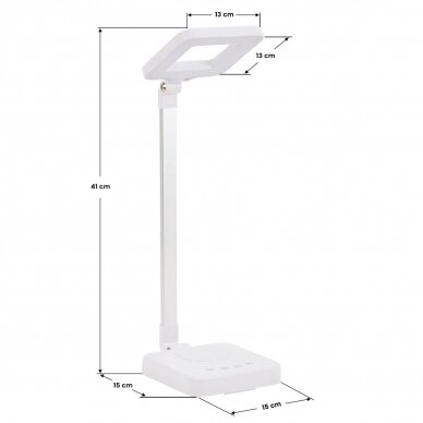 ELEGANTE RED LINE professional table lamp for manicure work ELEGANTE LED SQUARE 804, white color 11