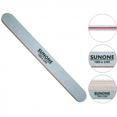 Professional SUNONE nail file, 180/240 grit, (10 pcs.)