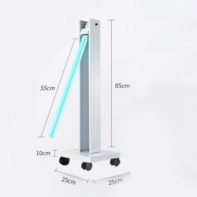 Professional UV-C lamp for disinfecting rooms and surfaces with wheels 150W 1