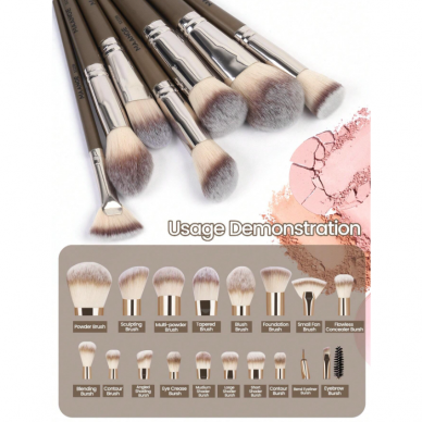 Set of professional makeup brushes with case MAANGE, 18 pcs 3