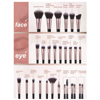 Set of professional makeup brushes with bag, 36 pcs. 1