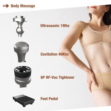 Multifunctional device for body and face procedures 5in1 (ultrasound, radio frequency, cavitation, vacuum) 3