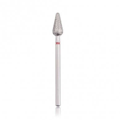 Profesional diamond nail dril tip ROUNDED CONE RED