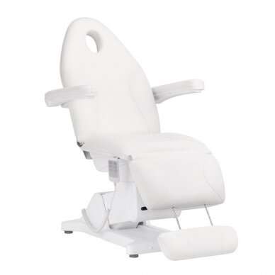 Professional electric recliner-bed for beauticians SILLON BASIC, 3 motors, white color 2