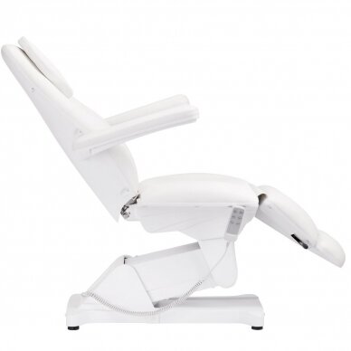 Professional electric recliner-bed for beauticians SILLON BASIC, 3 motors, white color 4