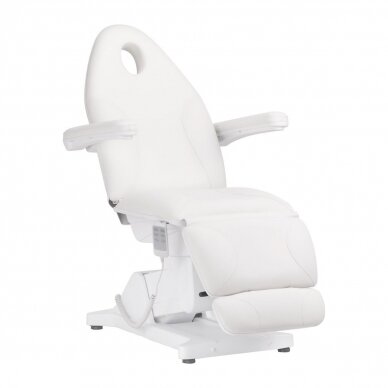 Professional electric recliner-bed for beauticians SILLON BASIC, 3 motors, white color 1