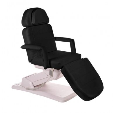 Professional electric recliner-bed for beauticians BR-6622, black color