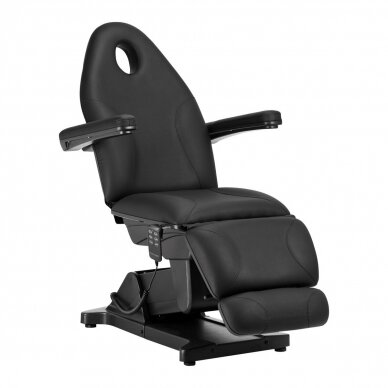 Professional electric recliner-bed for beauticians SILLON BASIC, 3 motors, black color 1