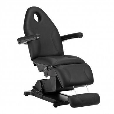 Professional electric recliner-bed for beauticians SILLON BASIC, 3 motors, black color 2