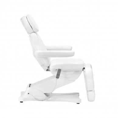 Profesionali elektrinė kosmetologinė kėdė - gultas SILLON CLASSIC su šildymo funkcija, 3 variklių, baltos spalvos 3