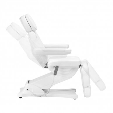 Profesionali elektrinė kosmetologinė kėdė - gultas SILLON CLASSIC su šildymo funkcija, 3 variklių, baltos spalvos 4