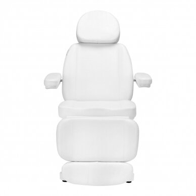 Profesionali elektrinė kosmetologinė kėdė - gultas SILLON CLASSIC su šildymo funkcija, 3 variklių, baltos spalvos 6