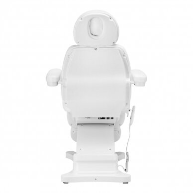 Profesionali elektrinė kosmetologinė kėdė - gultas SILLON CLASSIC su šildymo funkcija, 3 variklių, baltos spalvos 7