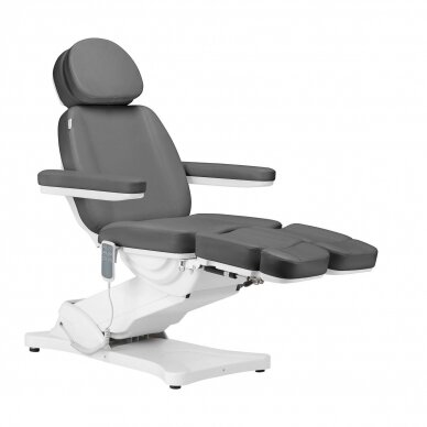 Professional electric cosmetology chair - bed for pedicure procedures SILLON CLASSIC, 3 motors, gray color 1