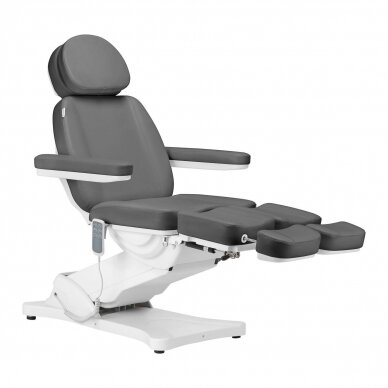 Professional electric cosmetology chair - bed for pedicure procedures SILLON CLASSIC, 3 motors, gray color 2