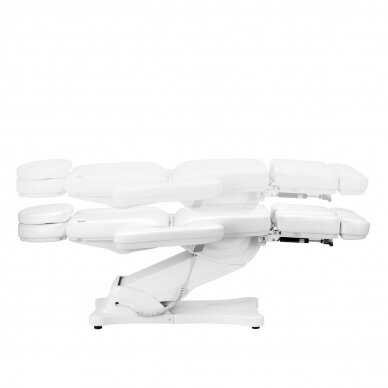 Profesionali elektrinė kosmetologinė kėdė - gultas pedikiūro procedūroms SILLON CLASSIC, 3 variklių, baltos spalvos 7