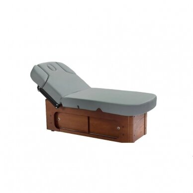 Professional electric recliner-bed for massage and SPA procedures AZZURRO WOOD 361A (4 motors), gray color