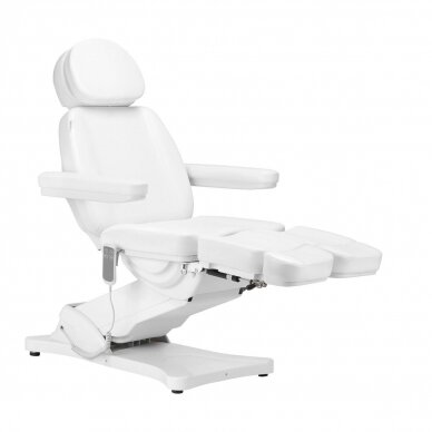 Professional electric cosmetology chair - bed for pedicure procedures SILLON CLASSIC, 2 motors, white color 1