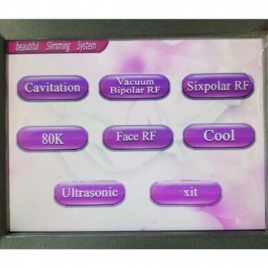 Professional body cavitation, radio frequency and vacuum machine 80K and 40K 7in1 2