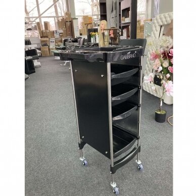 Professional hairdresser's trolley GABBIANO FX11-2, black color 11