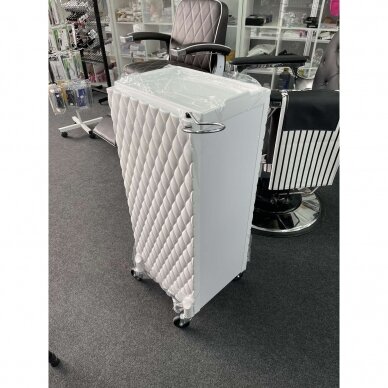 Professional hairdressing trolley DECO, white color 6