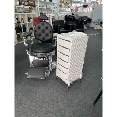 Professional hairdressing trolley DECO, white color 3