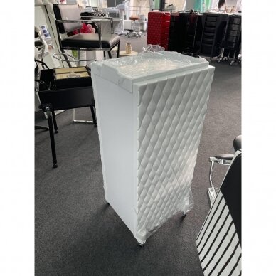 Professional hairdressing trolley DECO, white color 4