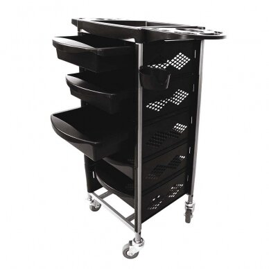 Professional hairdressing trolley BRAVO, black