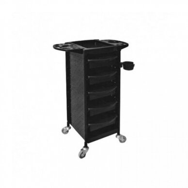 Professional hairdressing trolley CARELLO, black color