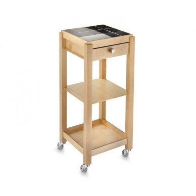 Professional hairdresser trolley ECO BEAUTY, light wood