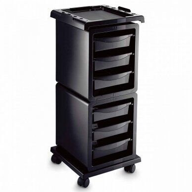 Professional hairdressing trolley MODUS A, black color