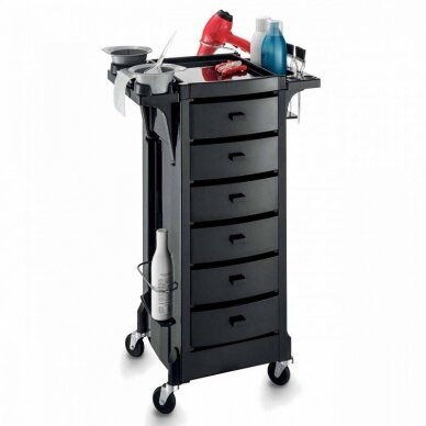 Professional hairdressing trolley MOVE EXCEL COLOR BRUSH, black color