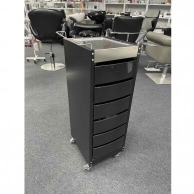 Professional hairdressing trolley METEX STEEL, steel sides and worktop 1