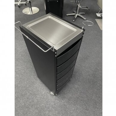 Professional hairdressing trolley METEX STEEL, steel sides and worktop 2