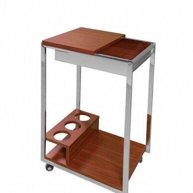 Professional cosmetic trolley BAREK N6407, brown color