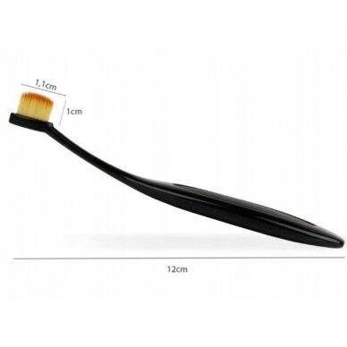 Professional make-up brush OVAL 8, black 1