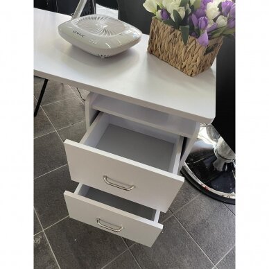 Professional manicure table for beauty salon MOD 6543, white 7