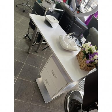 Professional manicure table for beauty salon MOD 6543, white 6